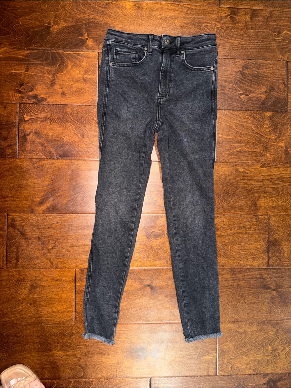 Free People Black Skinny High-Rise Jeans